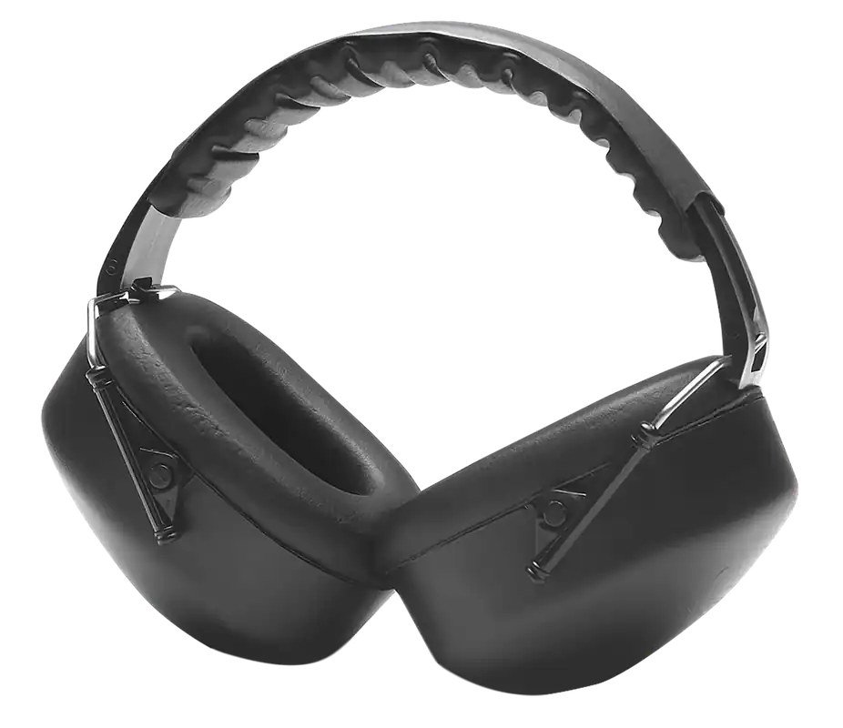 Pyramex PM3010 Black Over-the-Head Ear Muffs, 26 dB Noise Reduction, Adult Size, 1 Pair