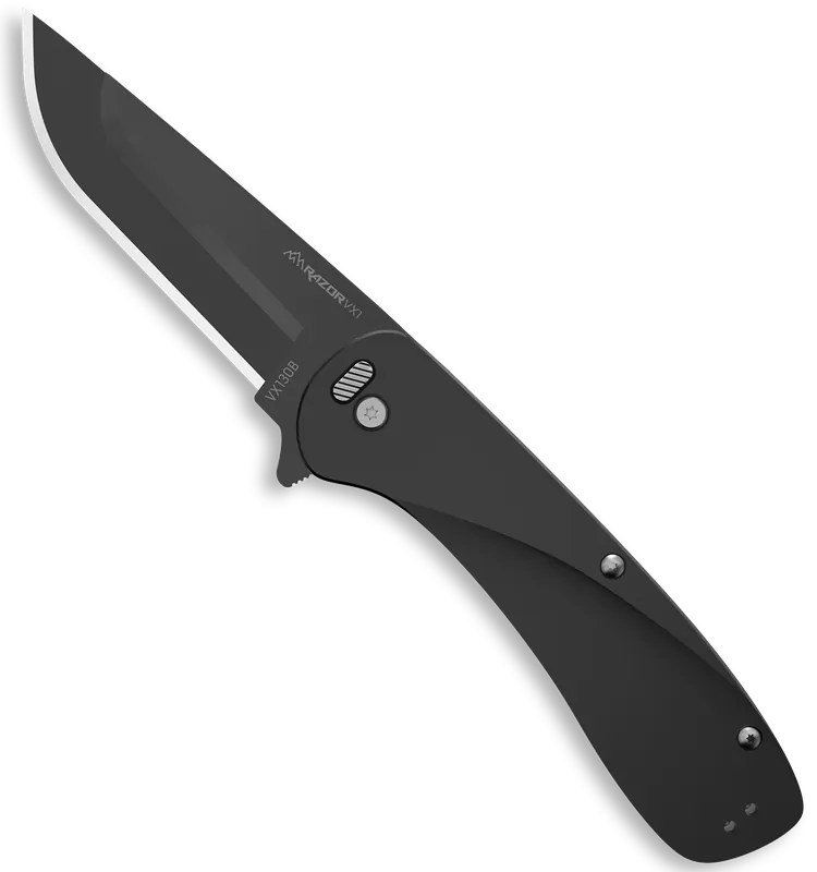 Outdoor Edge Razor VX1 EDC Folding Knife with Black Oxide Blade and Aluminum Handle
