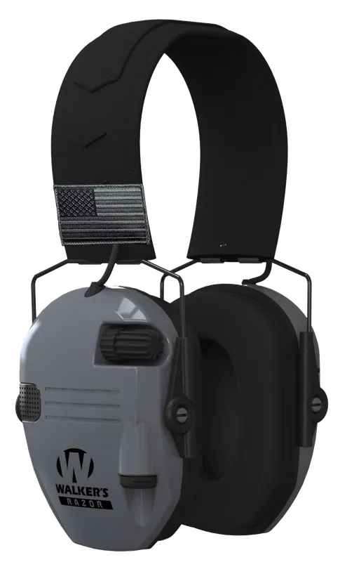 Walker's Razor Patriot 23 dB Over-the-Head Sports Headset - Black/Gray Polymer