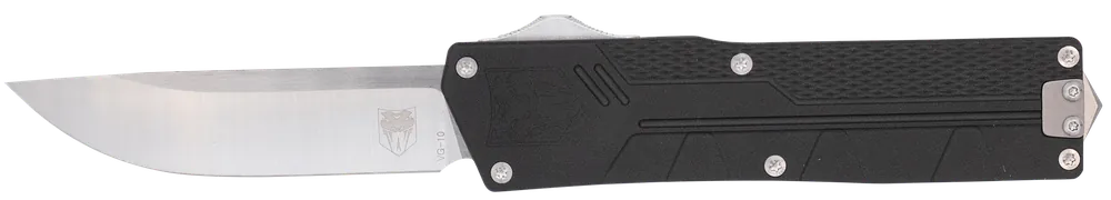CobraTec Paragon OTF Knife - VG-10 Satin Blade, Black Textured Handle