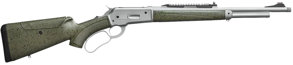 Davide Pedersoli Boarbuster Guidemaster-X 45-70 Gov Rifle with Silver Cerakote Finish and Green Synthetic Stock