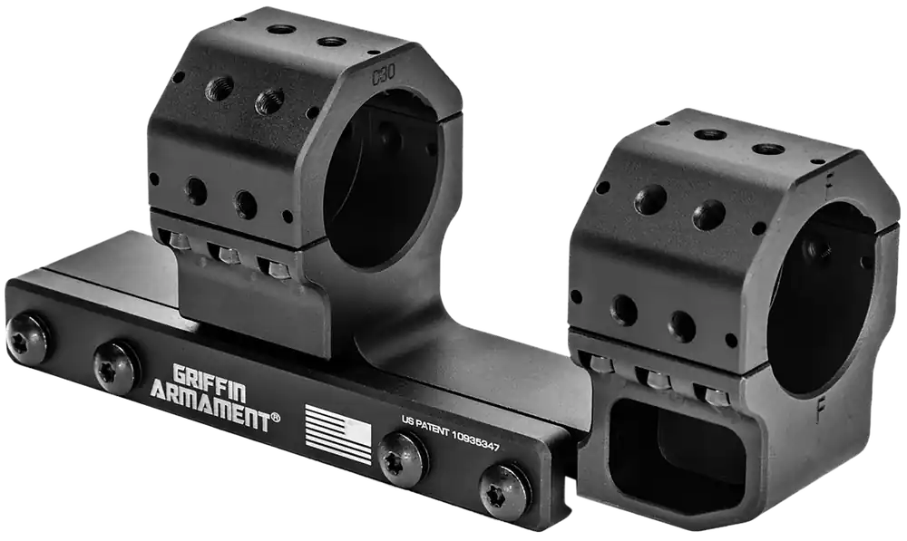 Griffin Armament 34mm Cantilever Mount with 15 MOA - Black Anodized