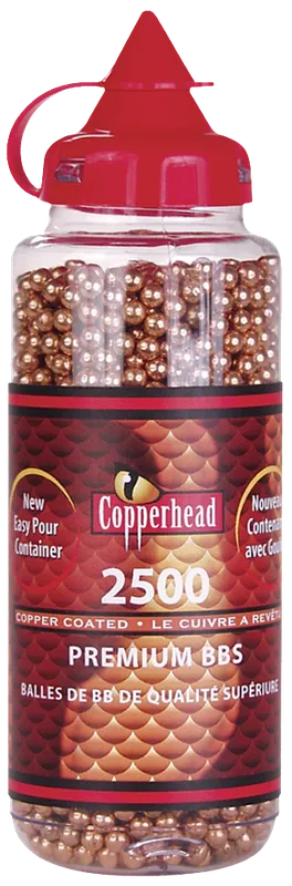 Crosman Copperhead .177 Caliber Copper-Coated Steel BBs - 2500 Count