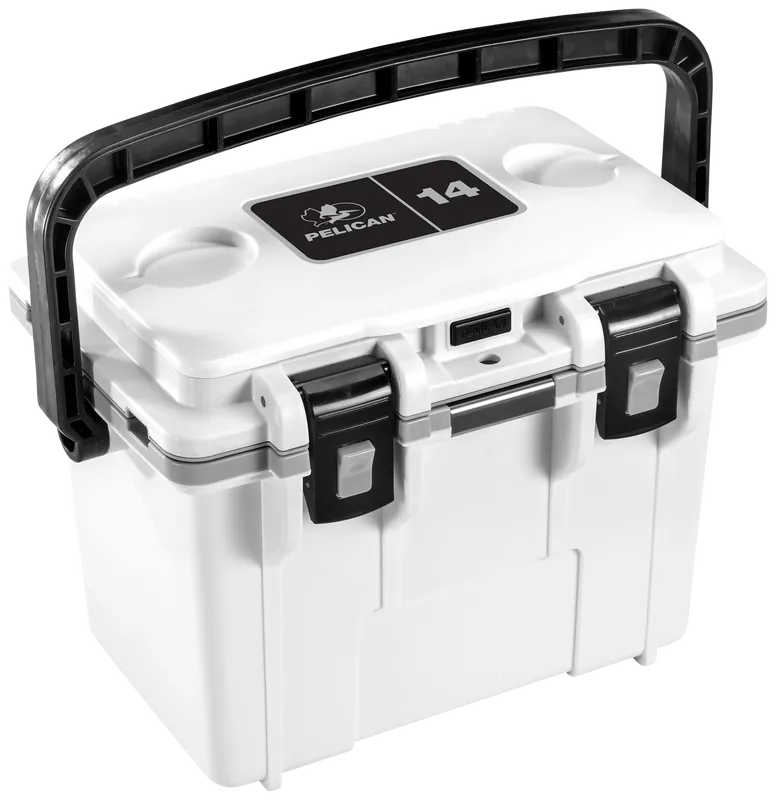 14QT Elite Cooler White/Grey - Pelican 14Q-1-WHTGRY