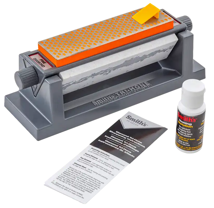 Smiths Products Tri-Hone Diamond Sharpener Coarse/Fine/Natural Gray