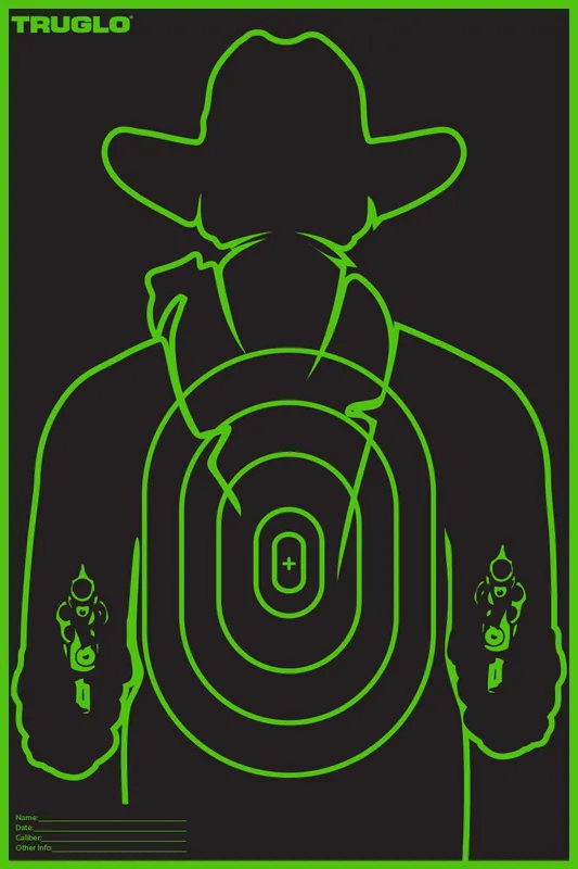 TruGlo TG16A6 Tru-See Gunslinger Cowboy Targets 12"x18" 6 Pack