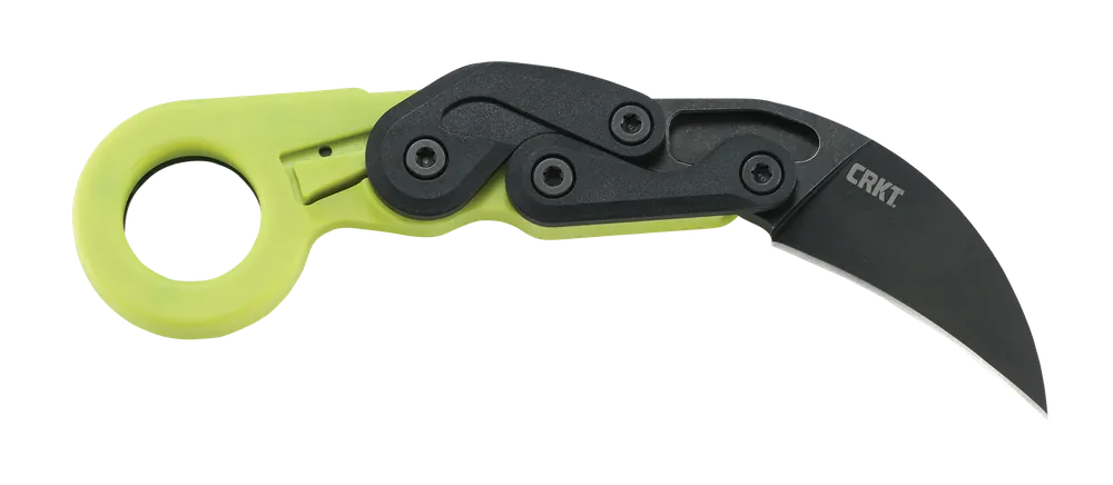 CRKT Provoke Zap Folding Knife with Black Stonewashed Blade and Green Handle