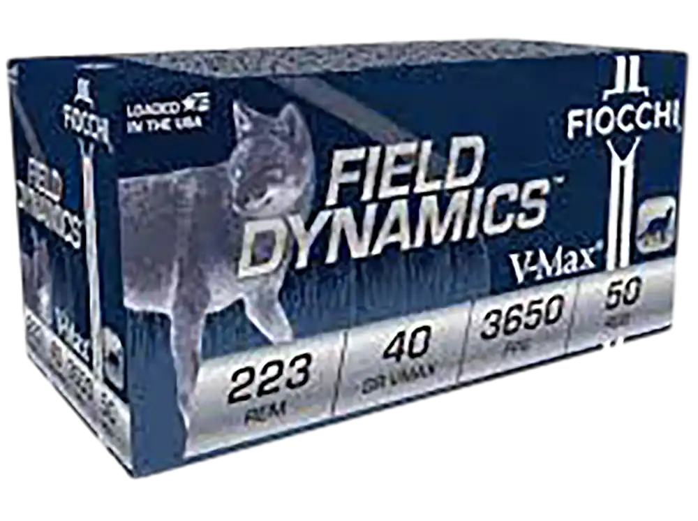 Fiocchi Field Dynamics .223 Rem 40gr V-Max Ammunition Case