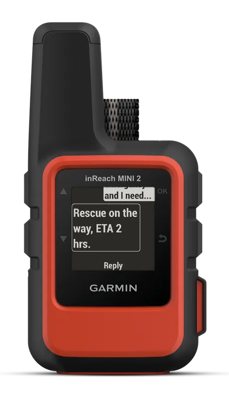 Garmin 0100260200 inReach Mini 2 Satcom Communication/SOS/Maps Black/Red Internal Rechargeable Lithium Battery Bluetooth/ANT+ GPS Yes