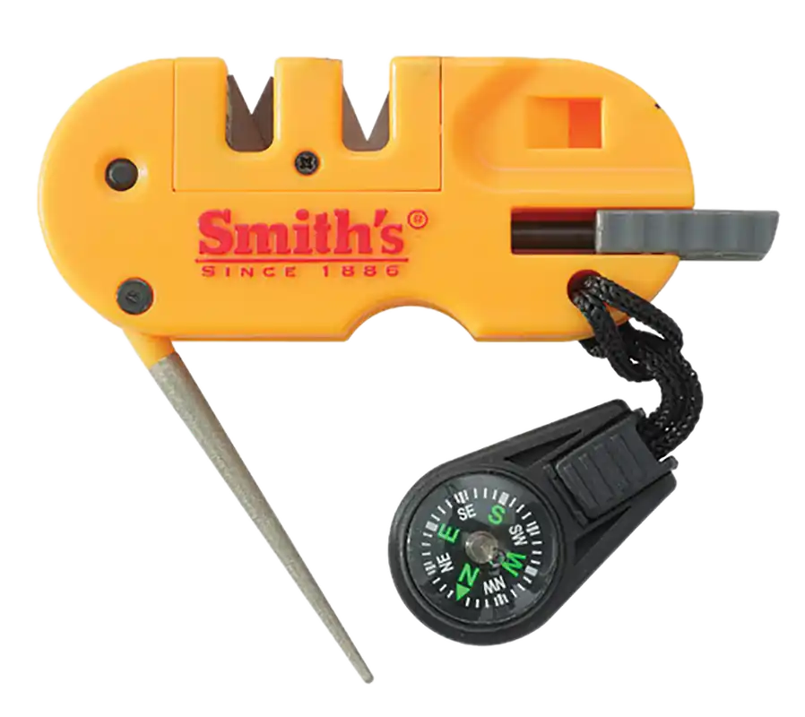 Smiths Products 50364 Pocket Pal X2 Multi-Function Sharpener with Yellow Plastic Handle