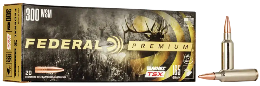 Federal Premium 300WSM 165gr Barnes TSX Ammo - 20 Rounds per Box