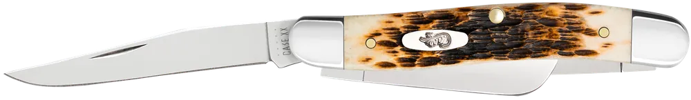 Case 00042 Stockman Folding Knife with Tru-Sharp SS Blades and Amber Bone Handle