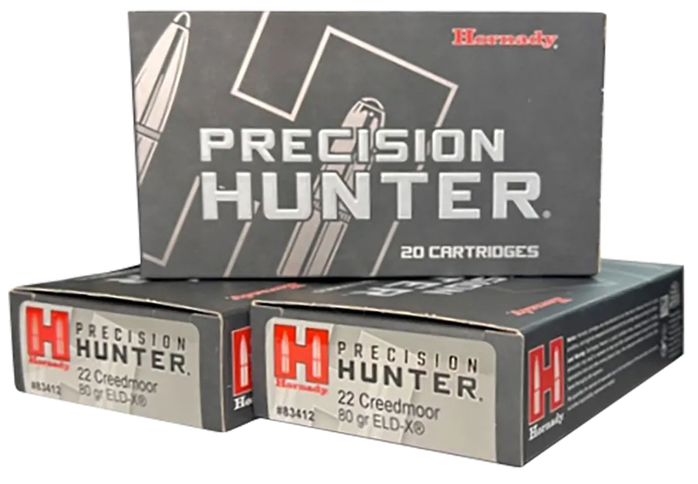 Hornady Precision Hunter 22 Creedmoor 80gr ELD-X Ammunition - 20 Rounds per Box