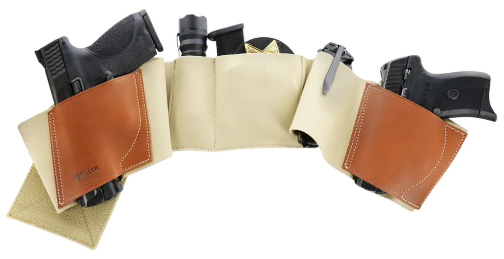 Galco UnderWraps 2.0 Khaki XL Handgun Holster - Leather/Nylon Blend