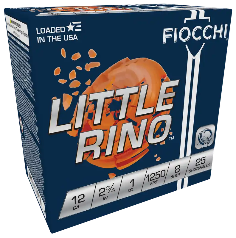 Fiocchi Exacta Target Little Rino 12 Gauge 1oz 8 Shot Ammunition - 25 Rounds Per Box