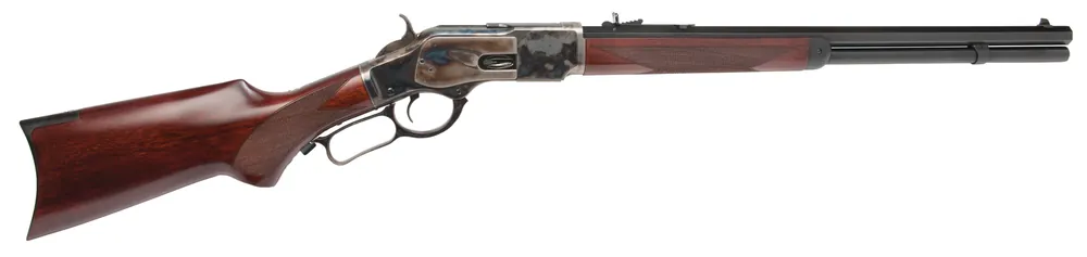 Cimarron CA206 1873 Short Deluxe Rifle - 44 Special, 20" Blued Barrel, Walnut Stock