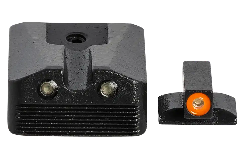 Kimber 1911 WEDGE Hyper-Bright Tritium Sight Set - Green/Orange Front, Green/Black Rear