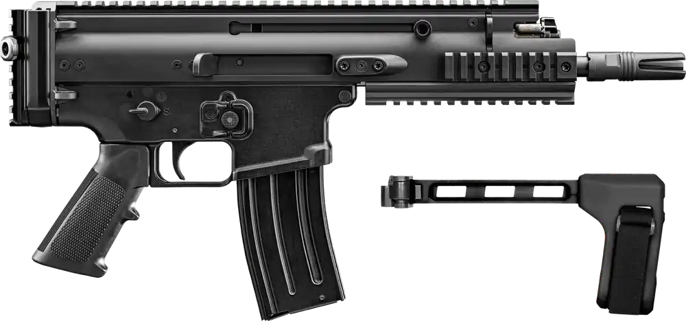 FN SCAR 15P 5.56mm Pistol with SB Tactical Brace and Picatinny Rail