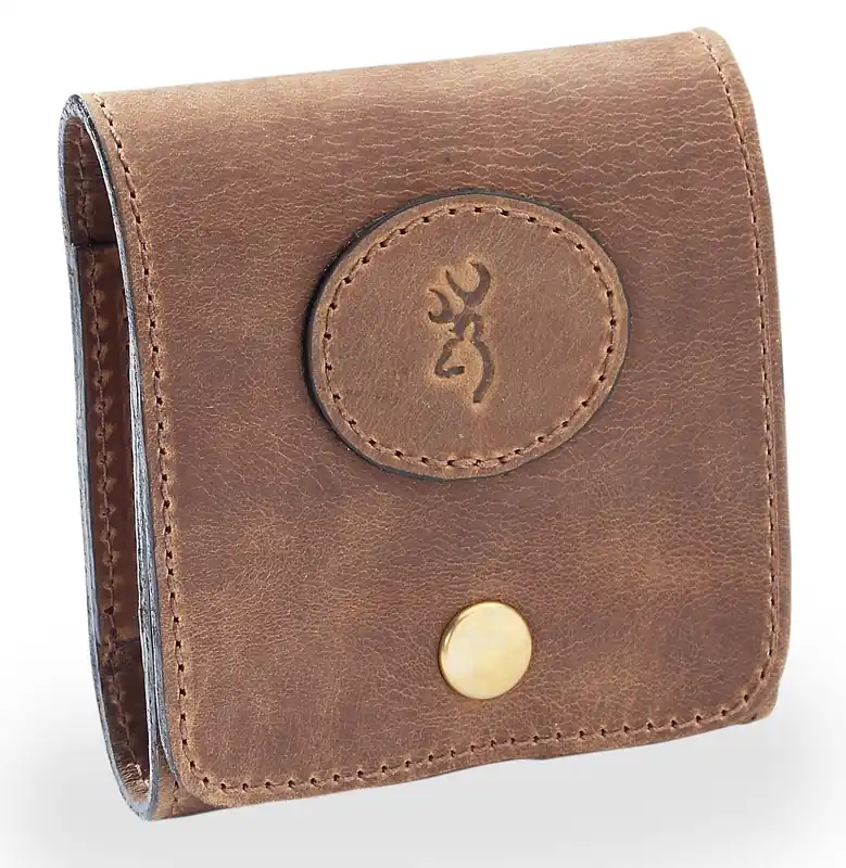 Browning 12198 Crazy Horse Brown Leather 10rd Rifle Cartridge Case with Belt Loop Mount