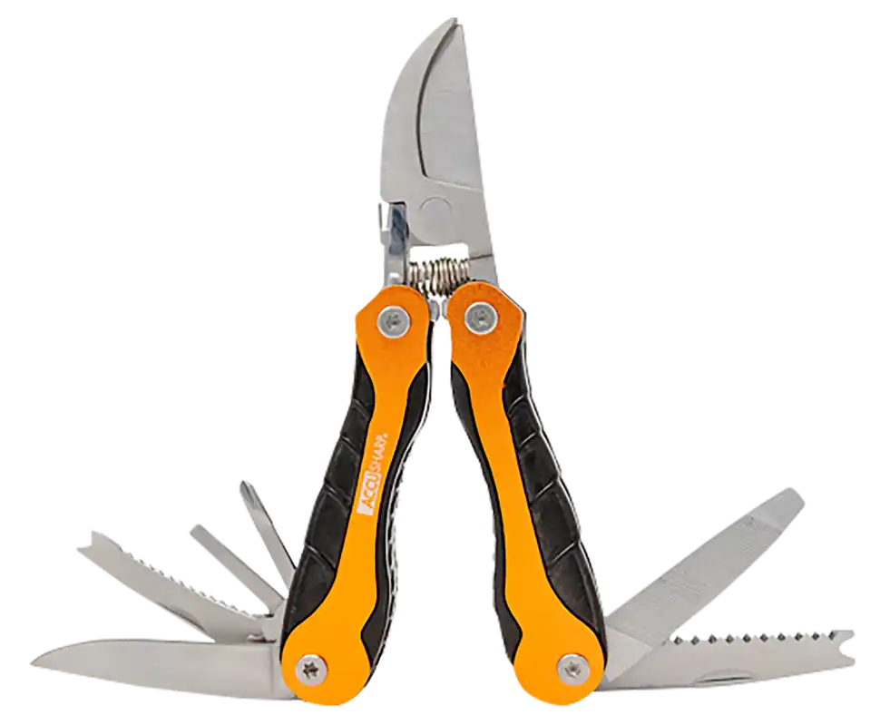 AccuSharp 085C Sportsman's Folding Knife with Nylon Case and Belt Clip