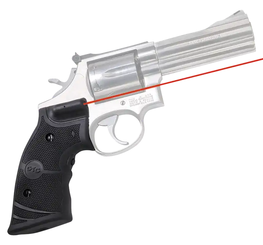 Crimson Trace LG-308 Lasergrips for Smith & Wesson K & L Frames Round Butt - Black with Red Laser
