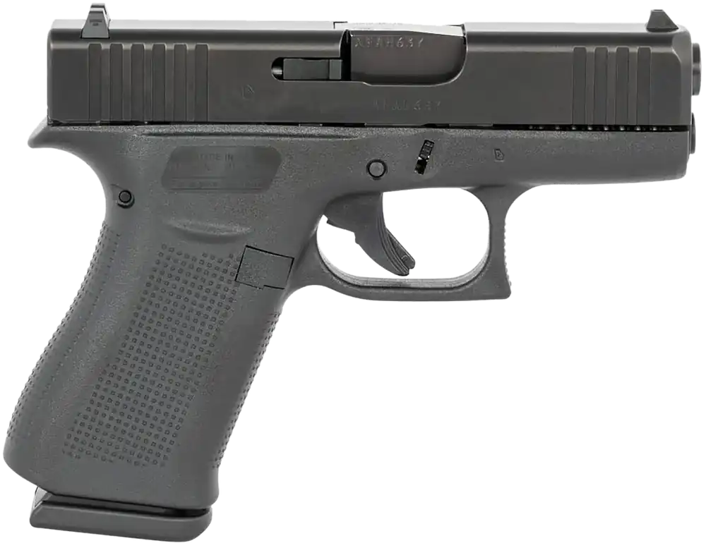 Glock G43X 9mm Sub-Compact Pistol with Black nDLC Slide and Polymer Frame