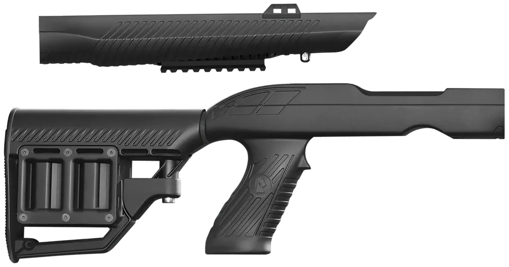 ADAPTIVE TACTICAL AT02020 Tac-Hammer RM4 Adjustable Stock for Ruger 10/22 Takedown with Magazine Compartments and Accessory Rail