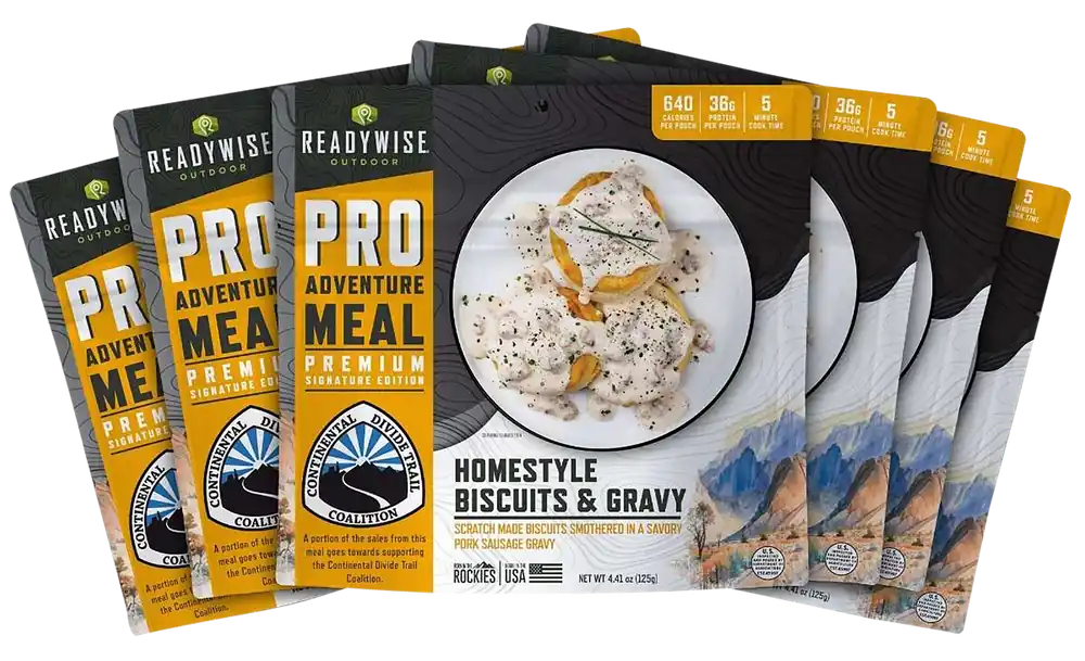 ReadyWise Outdoor Food Kit: Biscuits & Gravy, 12 Servings, 6-Pack