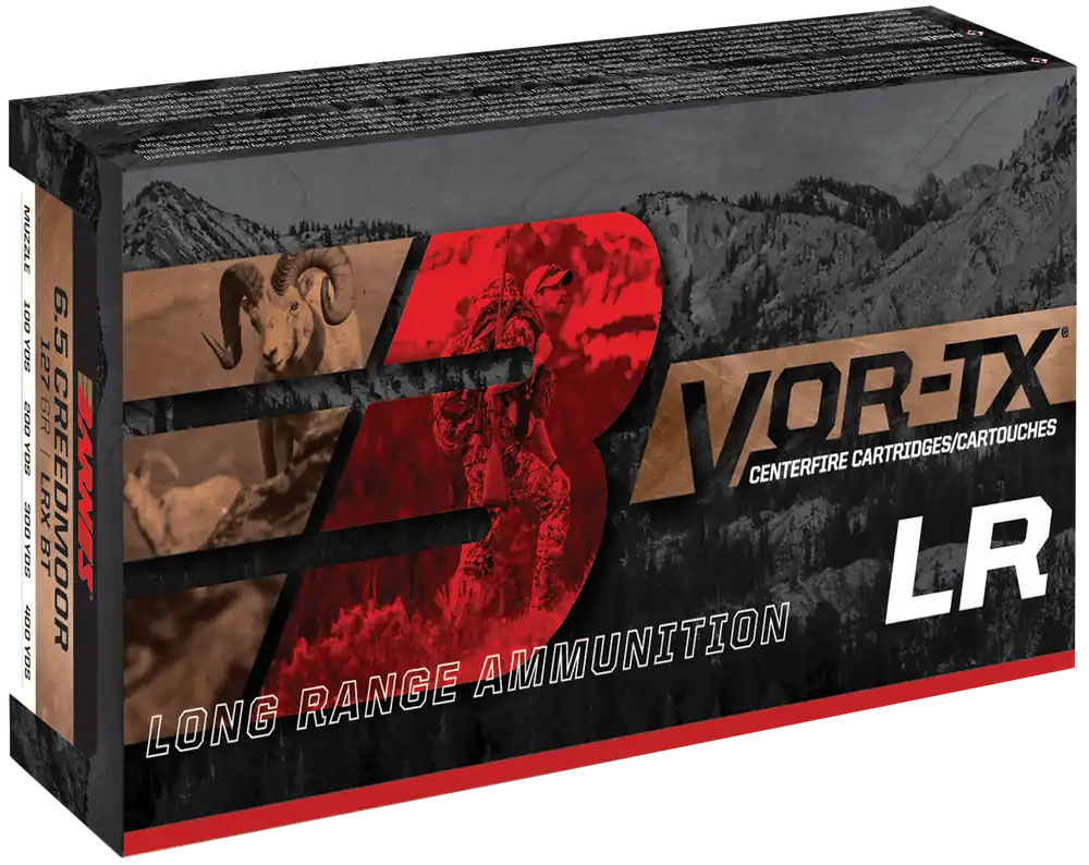 Barnes VOR-TX Long Range 300 Win Mag 190gr LRX Boat Tail Ammo - 20 Rounds