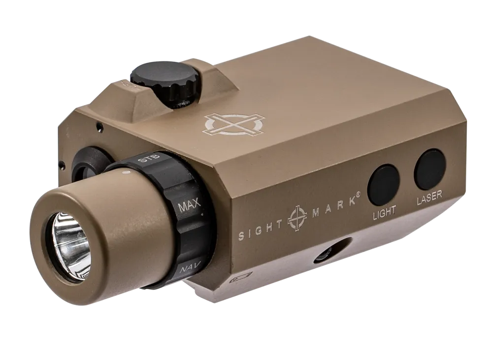 Sightmark LoPro Mini Combo: 300 Lumen Flashlight & Green Laser in Dark Earth