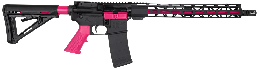 Diamondback DB15 5.56 NATO Rifle with Prison Pink Accents and M-Lok Handguard