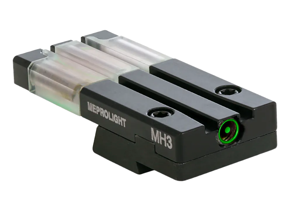 Meprolight USA FT Bullseye Rear Sight for HK Models - Green/Tritium Fiber Optic
