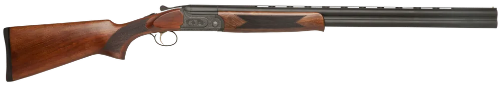 Dickinson LLC GW12B28P 12 Gauge Shotgun with Engraved Steel Receiver and Wood Stock