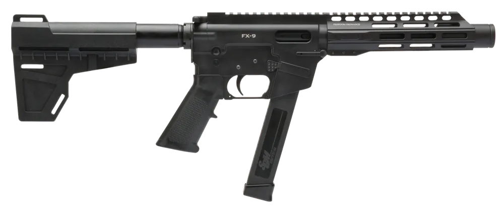 Freedom Ordnance FX-9 9mm Pistol with KAK Shockwave Brace - 33+1 Capacity, 8.25" Barrel