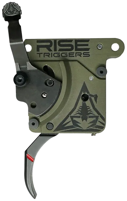 Rise Armament RA740 Reliant Trigger - Black/Green Curved Design