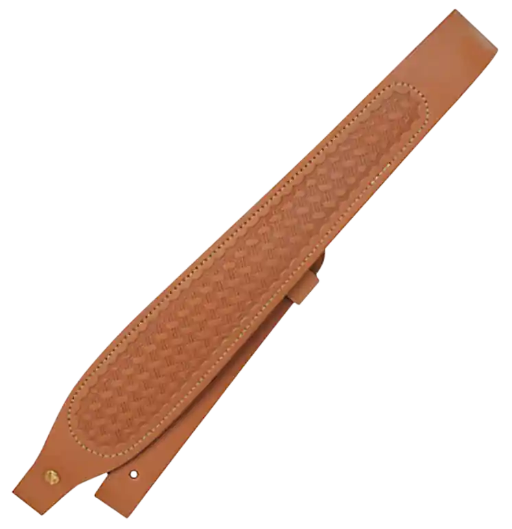 Butler Creek Cobra Rifle/Shotgun Sling - Brown Leather, Suede Lined, 1" Wide