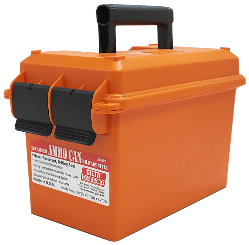 MTM Case-Gard AC50C35 50 Caliber Orange Ammo Can Polypropylene