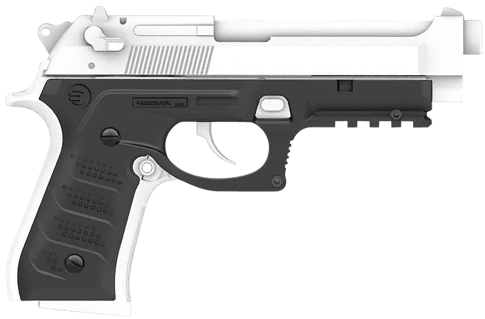 Beretta 92 & M9 Grip & Rail System - Black Polymer Picatinny by Recover Tactical BC2-01