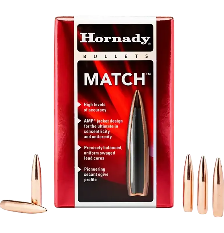 Hornady Match .308 208gr HPBT Bullets - 100/Box, 15/Case