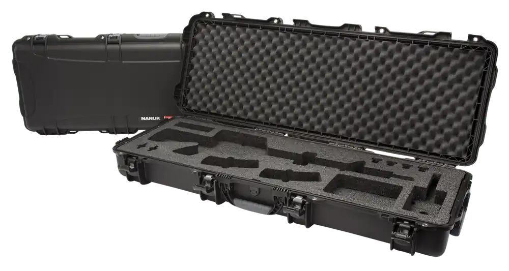 Nanuk 990 Black Polymer Case with Foam Padding, Lockable Latches & Wheels