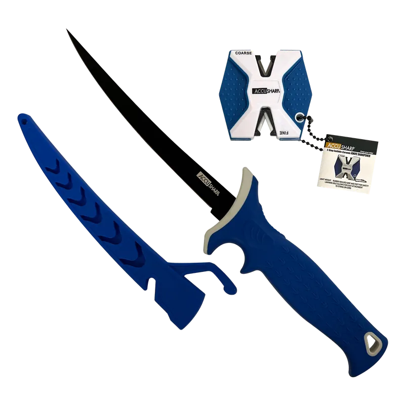AccuSharp 736C Fillet Knife with Built-in Sharpener and Ergonomic Handle