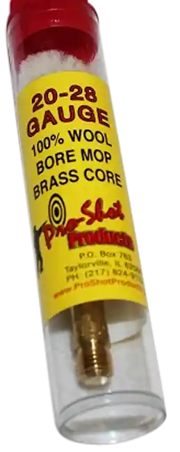 Pro-Shot MP20 Bore Mop for 20/28 Gauge Shotguns - Cotton, 1.75" Long, #5/16-27 Thread