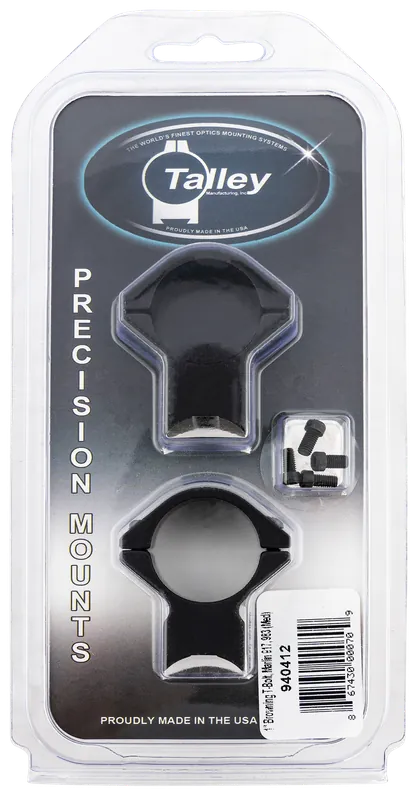 Talley 940412 Black Anodized Aluminum Scope Mount/Ring Combo for Browning T-Bolt, Medium 1" Tube, 0 MOA