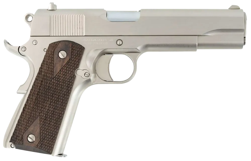 SDS Imports 1911 A1 Stakeout .38 Super 9+1 Stainless Steel Pistol with Turkish Walnut Grip