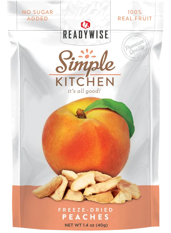 ReadyWise Simple Kitchen Freeze-Dried Peaches - 6 Pack