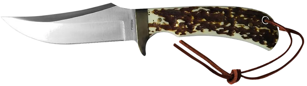 Uncle Henry 1100035 Next Gen Staglon Skinner Knife with 4.25" Satin Stainless Steel Blade and Staglon Handle, Includes Sheath