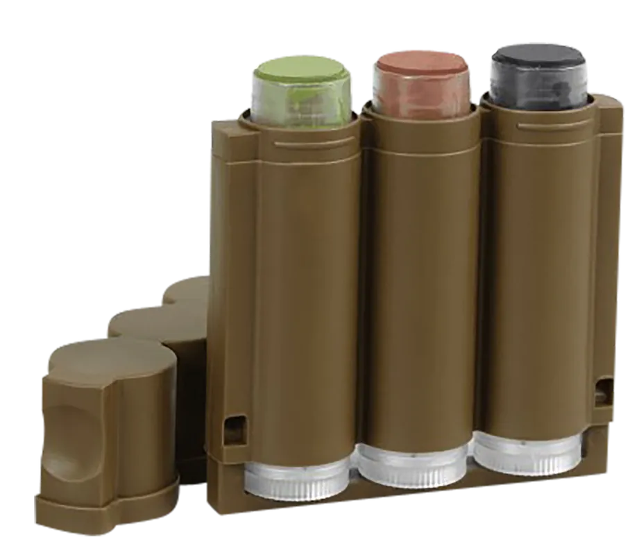 Speed Camo Tri-Color Makeup Kit: Black, Brown, Green - 3 Piece Set