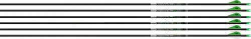 Easton Axis 5mm 400 Arrows with 2" Blazer Vanes - 6 Pack with Halfout Inserts