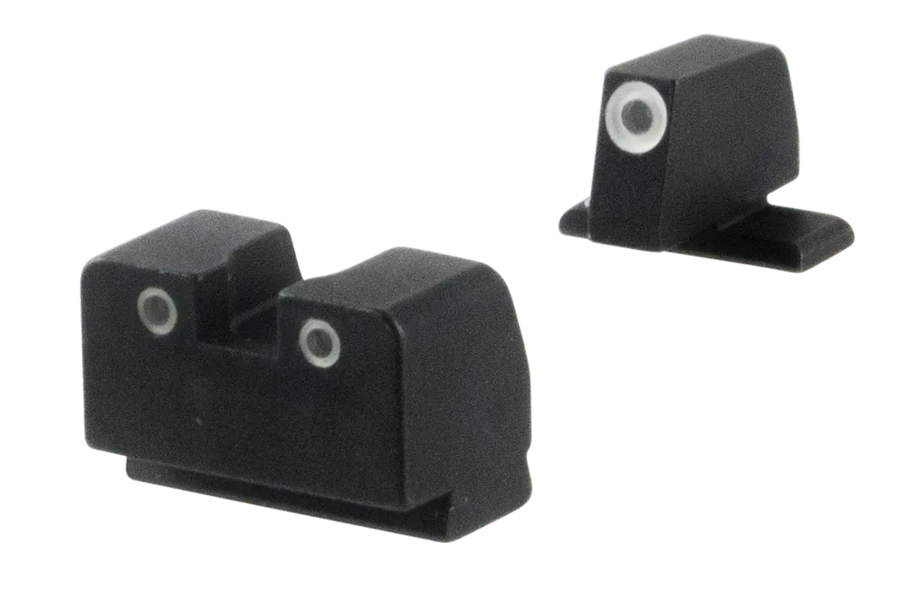AmeriGlo SG181 Optic Compatible Suppressor Sights for Sig Sauer - Green Tritium White Outline