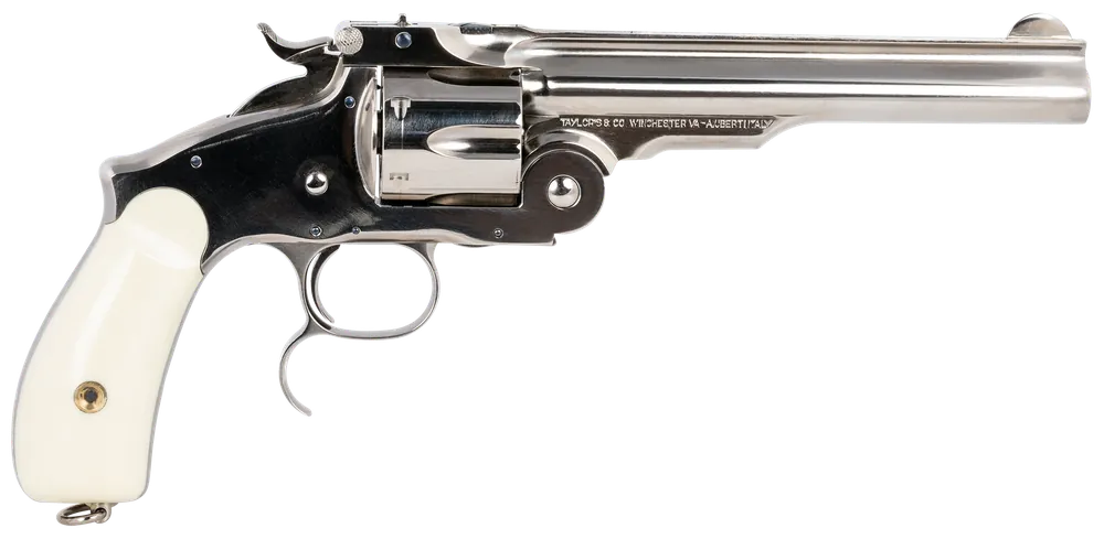 Taylors & Company 550692 Russian .45 Colt Revolver, 6.5" Barrel, Nickel-Plated, Ivory Grip